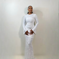 Sade Mesh Dress (White)
