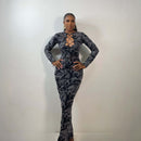 Nova Mesh Dress (Obsidian Swirl)