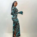 Raya Dress (Aqua Mirage)