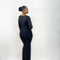 Sade Mesh Dress (Black Polka Dot)