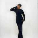 Sade Mesh Dress (Black Polka Dot)