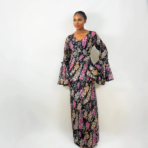 Gemma Wrap Dress (Twilight Garden)