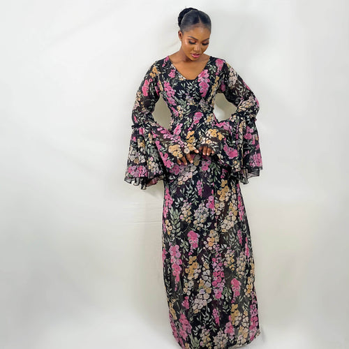 Gemma Wrap Dress (Twilight Garden)