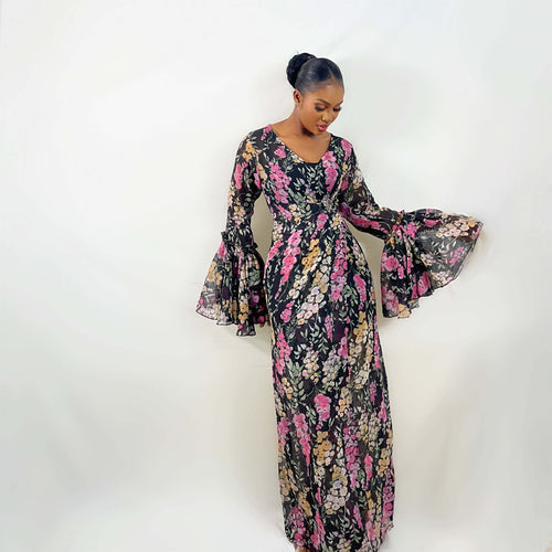 Gemma Wrap Dress (Twilight Garden)