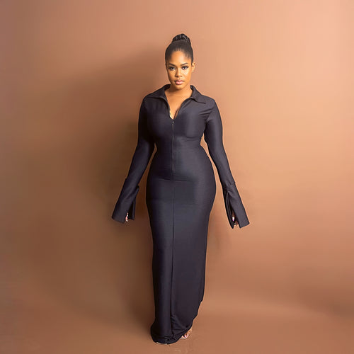 Isla Maxi Dress (Noir)