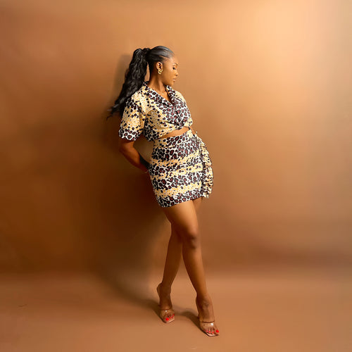 Omotade Skirt Set (Spice Dot)