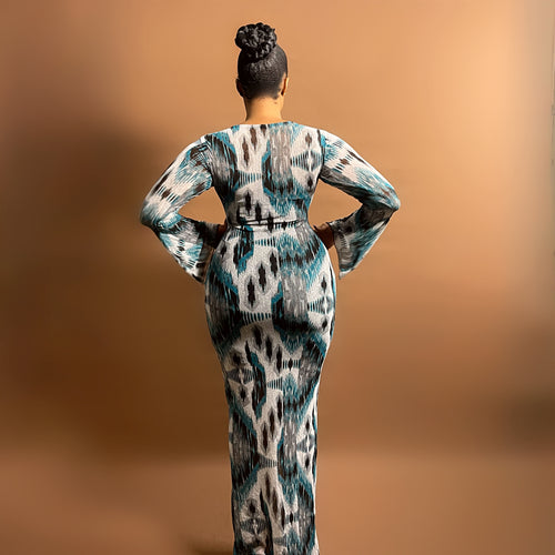 Sade Mesh Dress (Ikat)