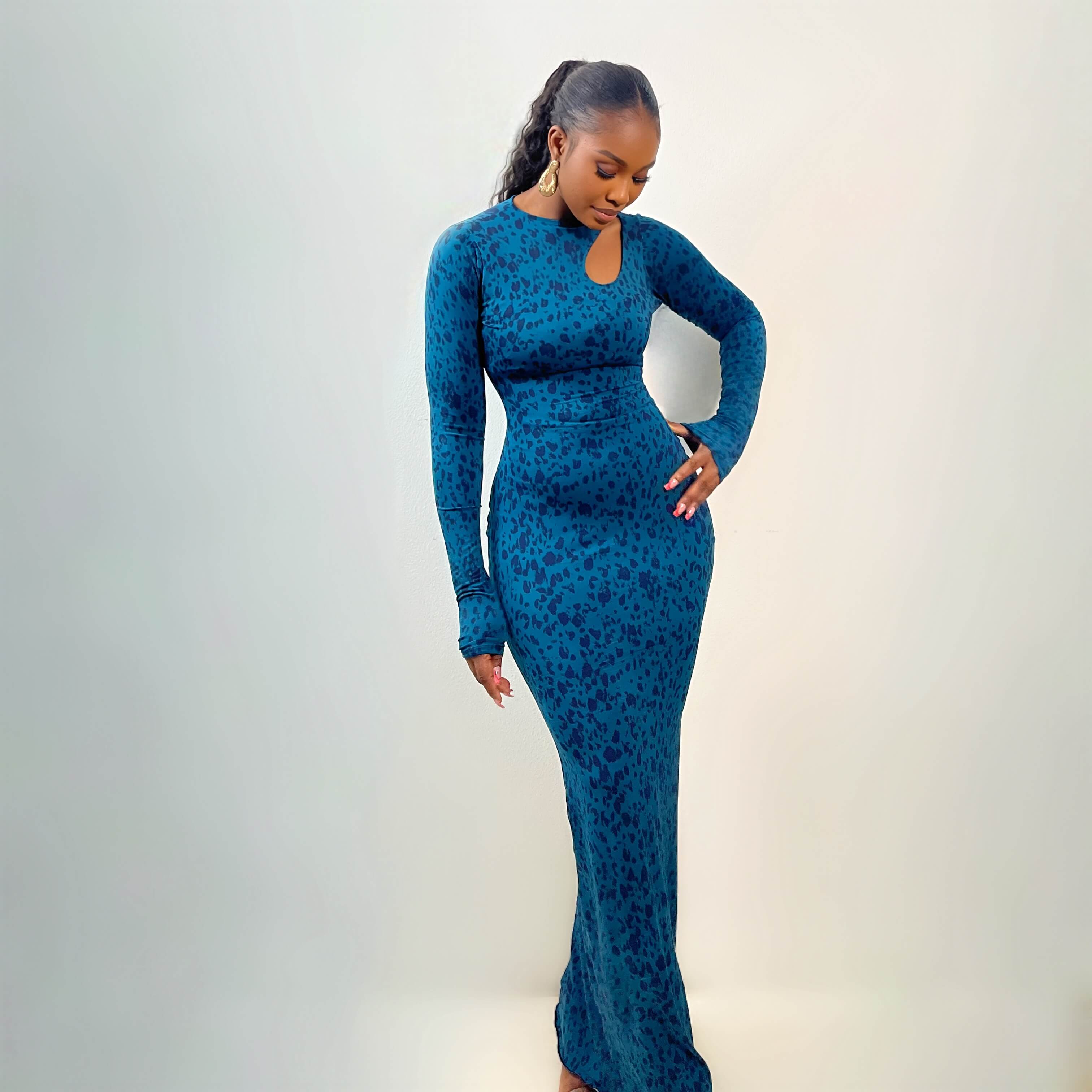 Nnena Dress (Sapphire Rush)