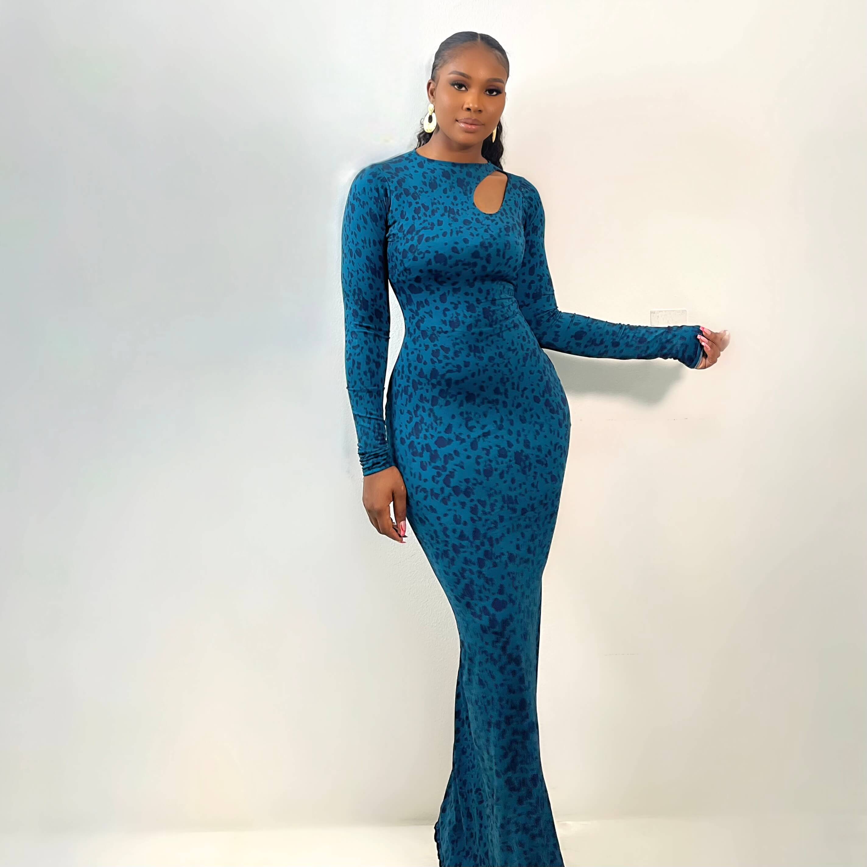 Nnena Dress (Sapphire Rush)