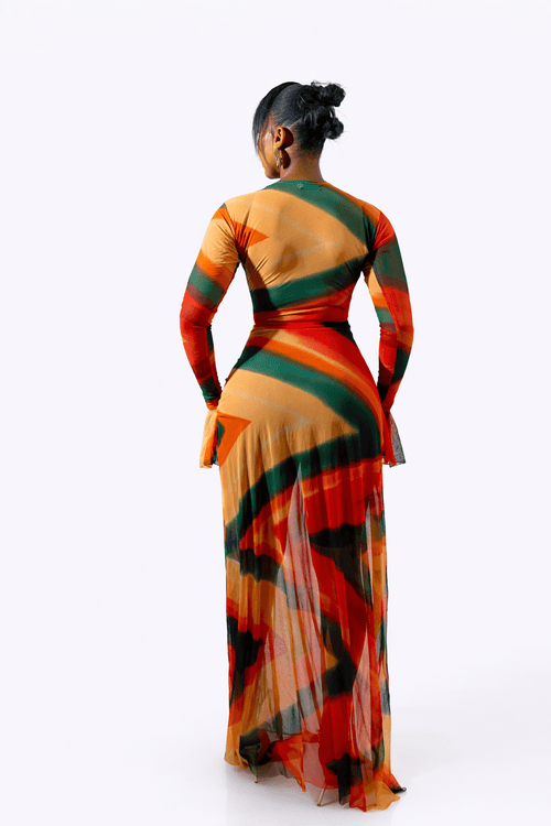 Riviera Dress (Sunset Swirl)