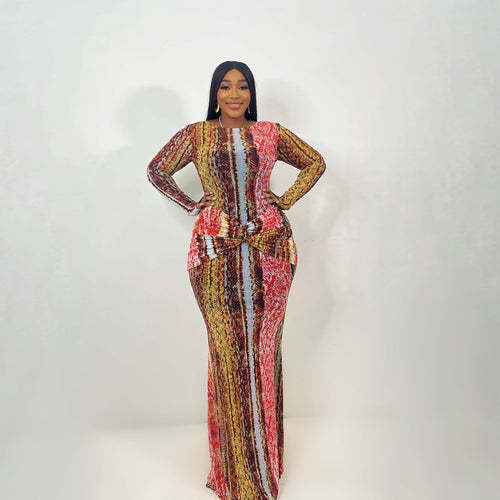 Sahara Mesh Dress (Ember Python)