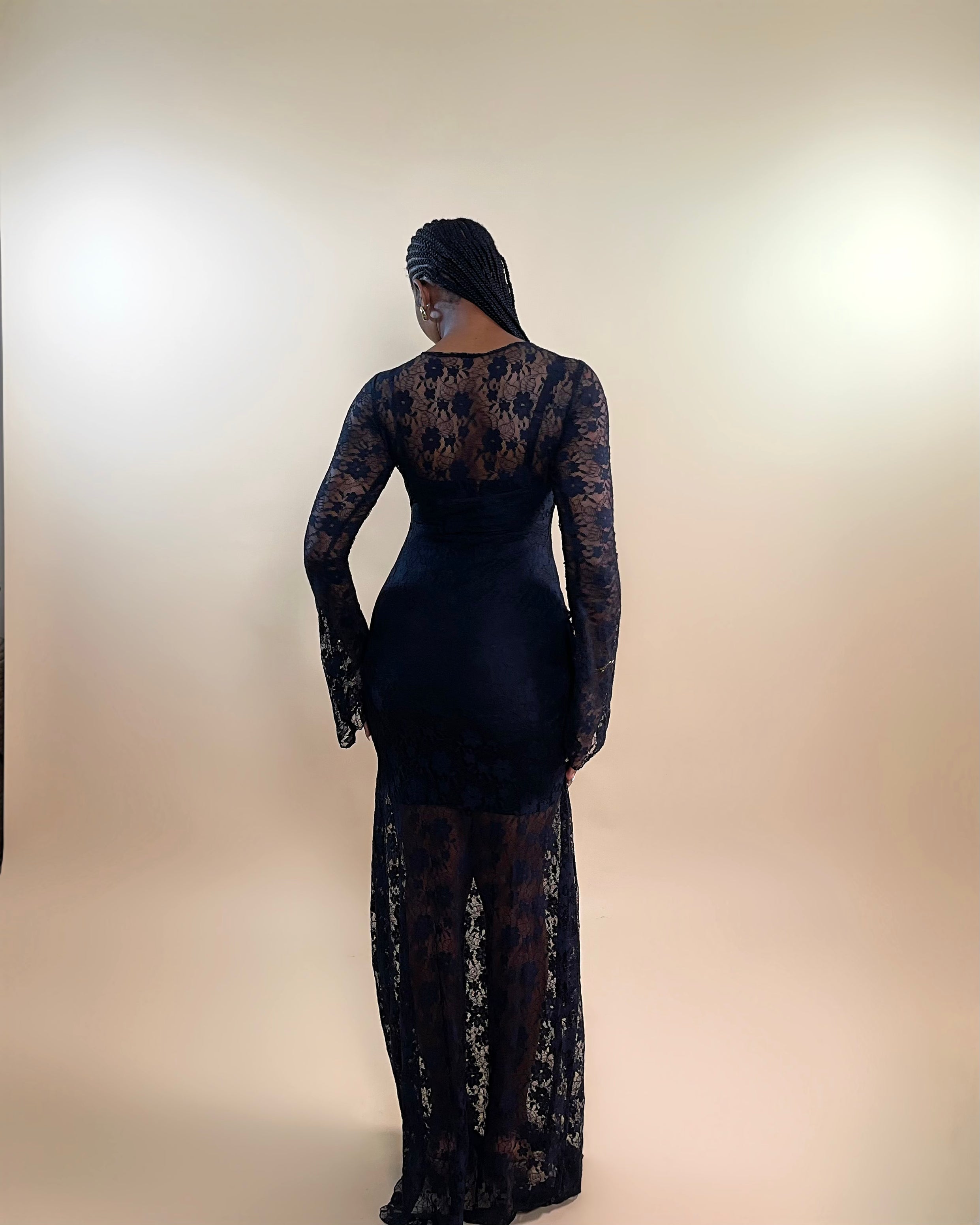 Sade Lace Dress (Midnight Bloom)