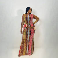 Sahara Mesh Dress (Ember Python)