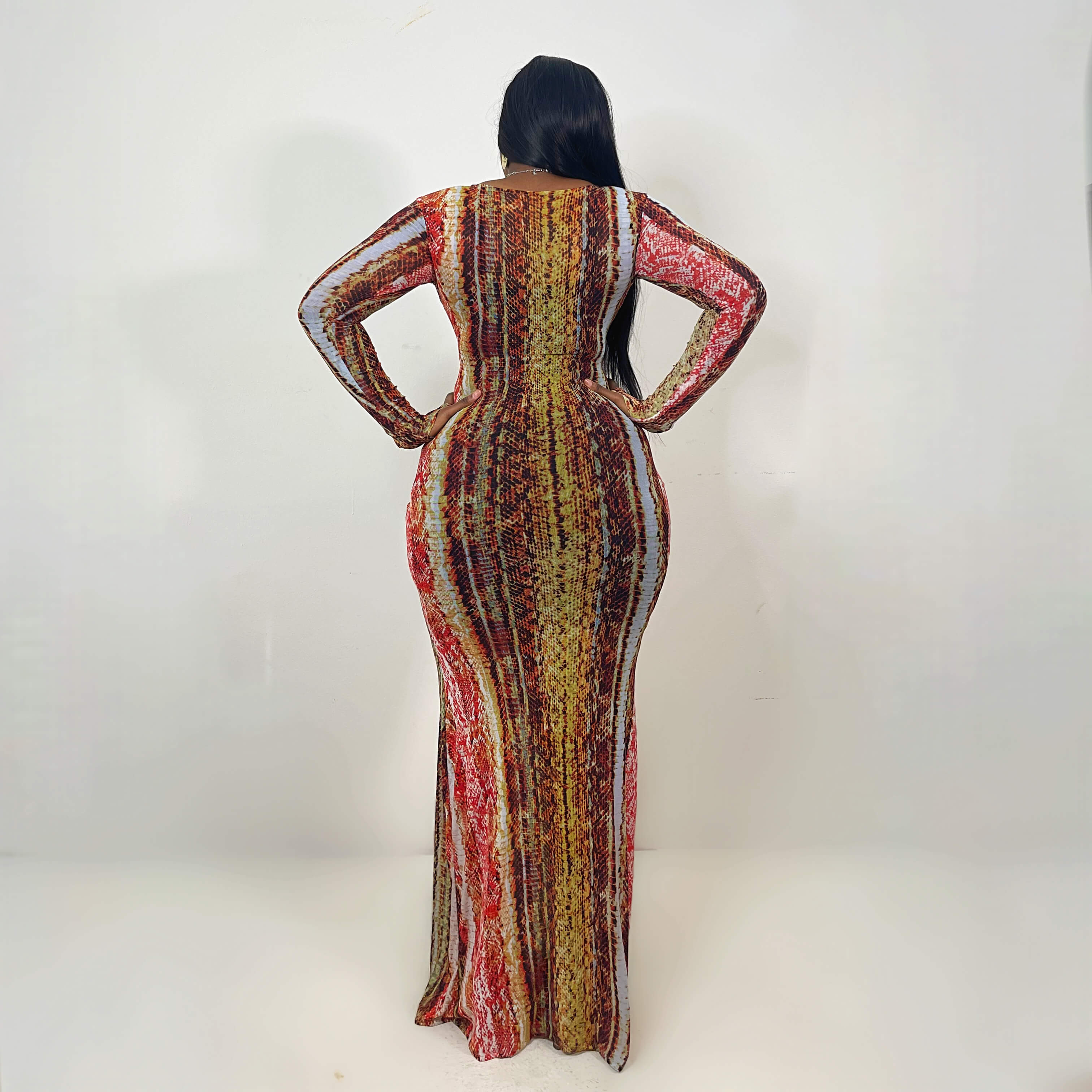 Sahara Mesh Dress (Ember Python)