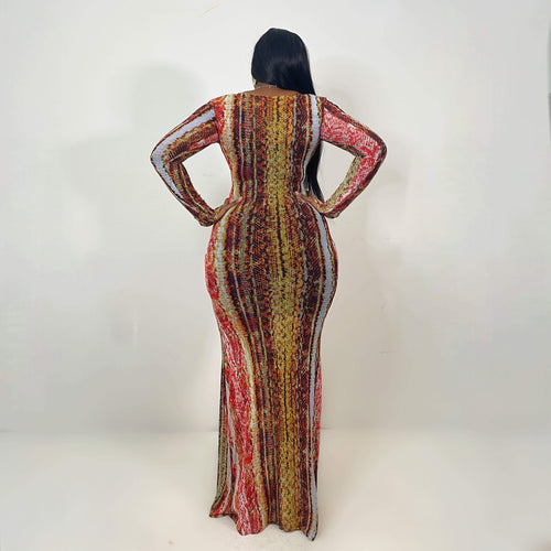 Sahara Mesh Dress (Ember Python)