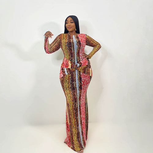 Sahara Mesh Dress (Ember Python)