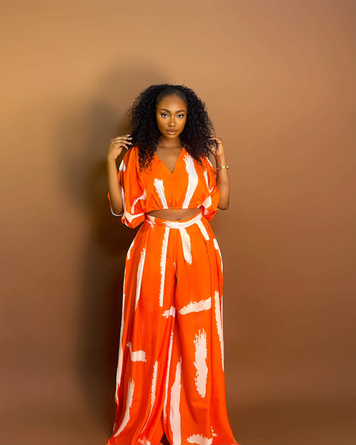 Aisosa Trouser Set (Orange)