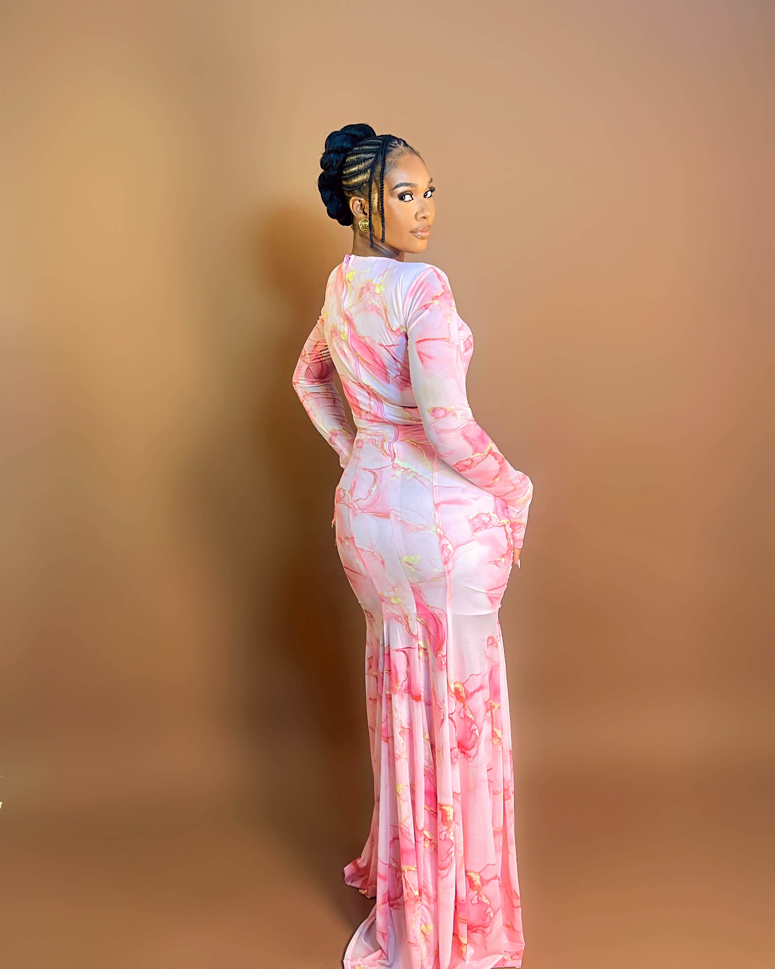 Zara Maxi Dress (Rose Quartz)