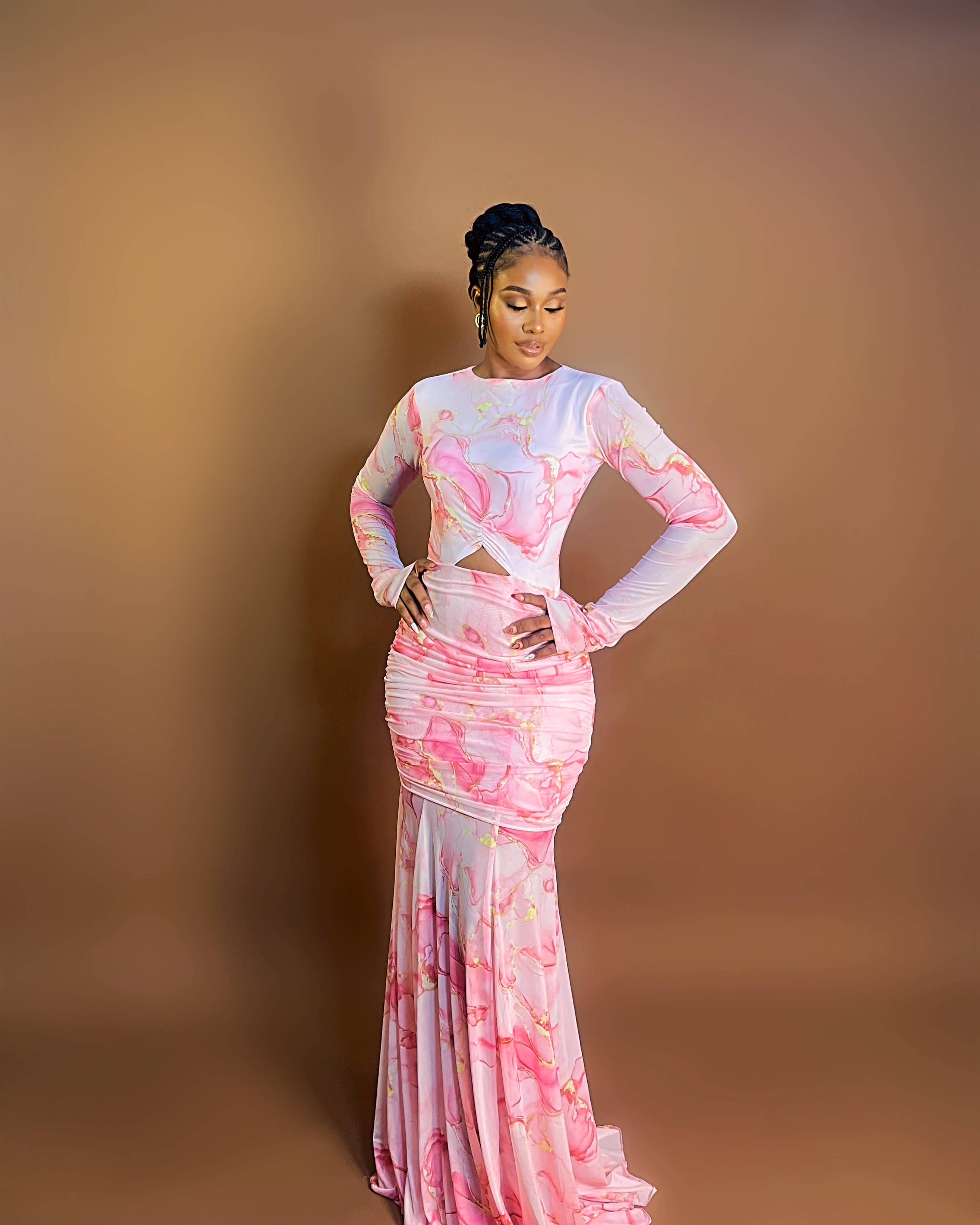Zara Maxi Dress (Rose Quartz)