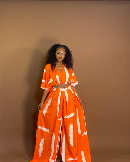 Aisosa Trouser Set (Orange)