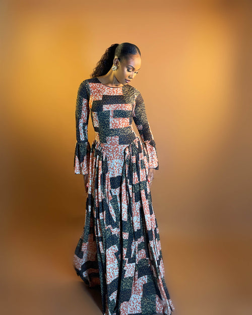 Aubrielle Dress (Patch Mirage)