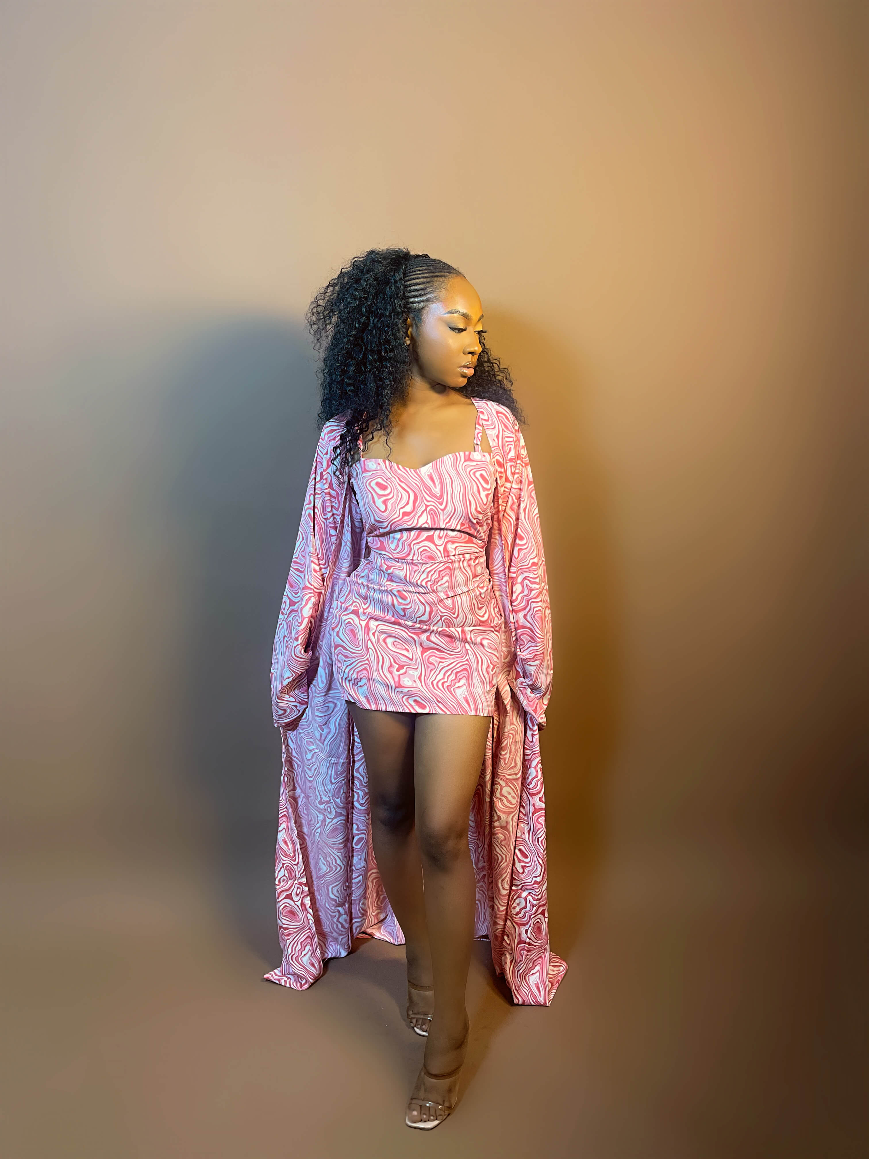 Adalie Kimono Set (Rose Marble)