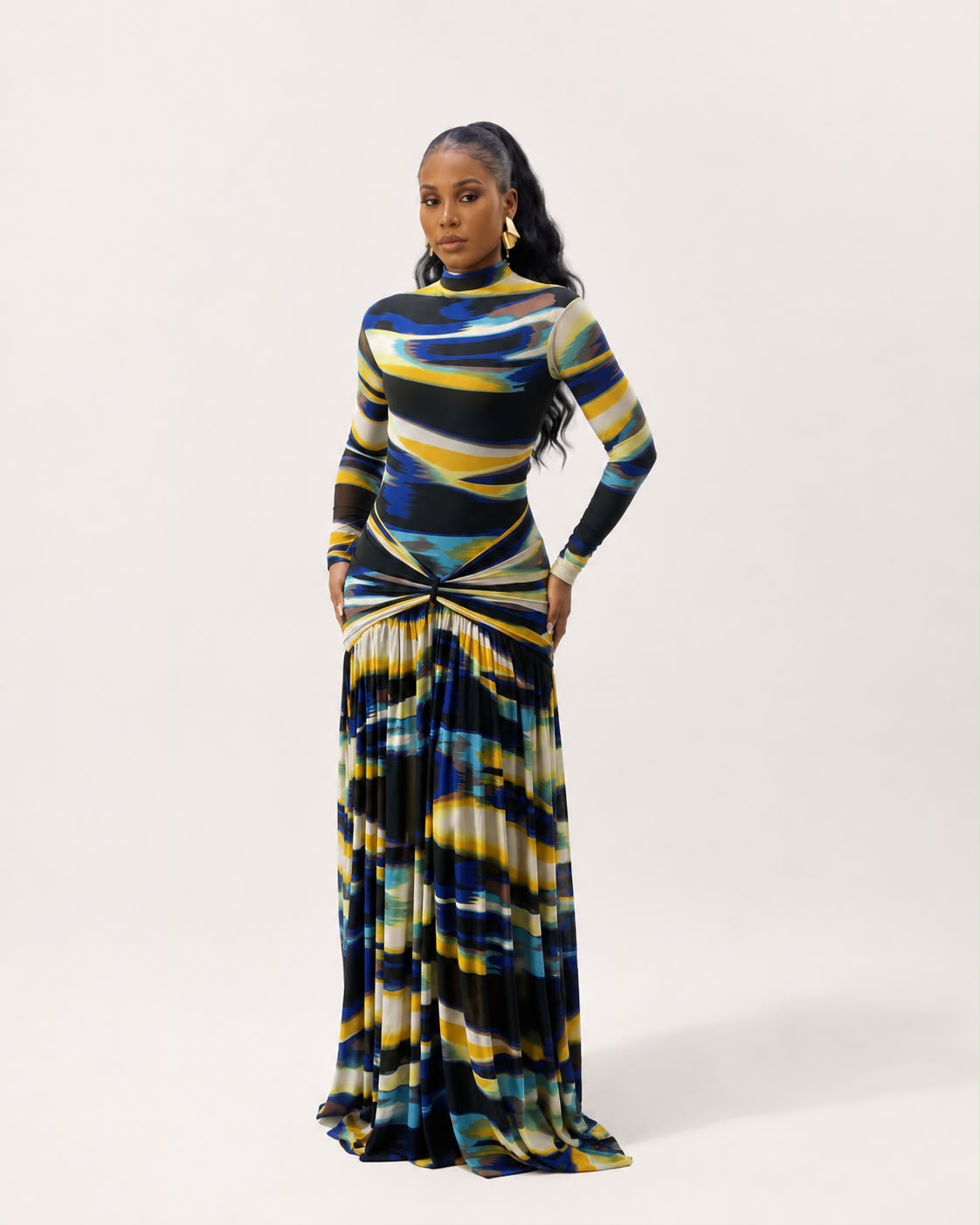 Nafisa Dress (Midnight Current)