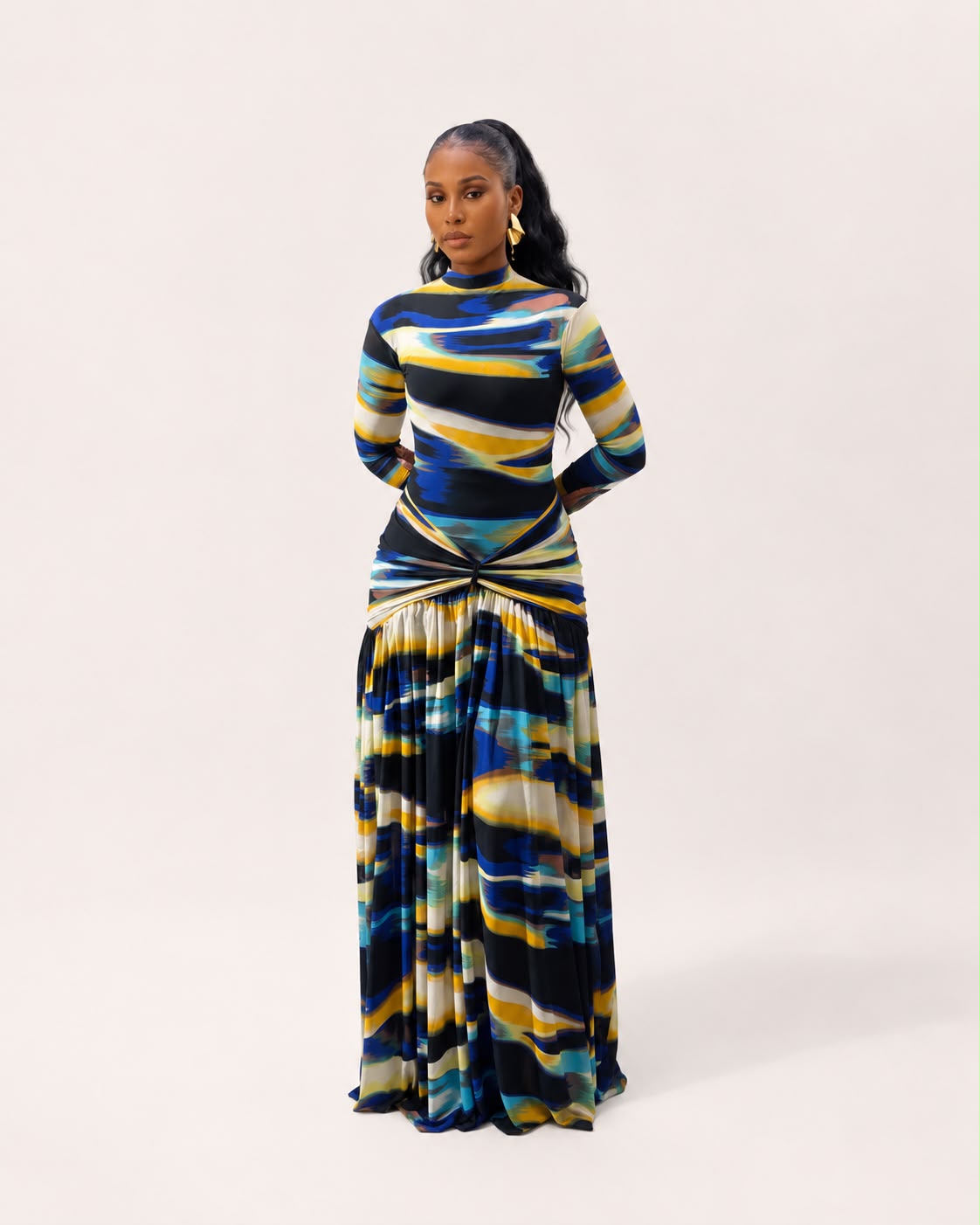 Nafisa Dress (Midnight Current)