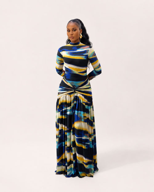 Nafisa Dress (Midnight Current)