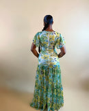 Hera Dress (Green Floral Print)