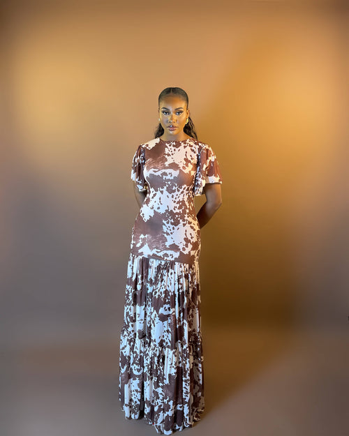 Hera Dress (Ivory Mocha)