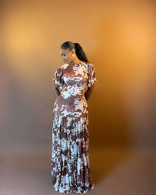 Hera Dress (Ivory Mocha)
