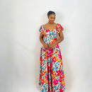 Positano Maxi Dress (Sunset Canvas)