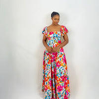 Positano Maxi Dress (Sunset Canvas)
