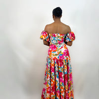 Positano Maxi Dress (Sunset Canvas)
