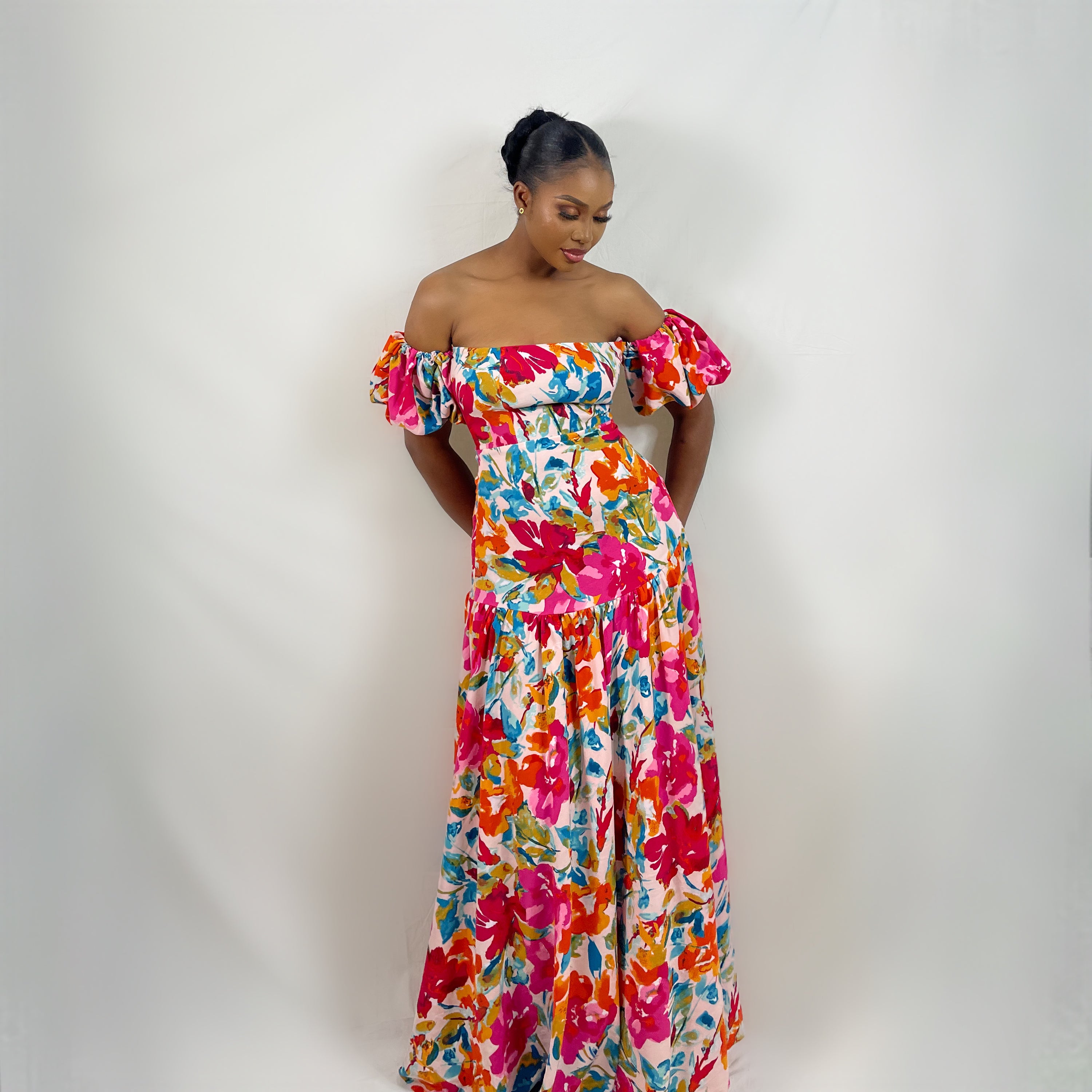 Positano Maxi Dress (Sunset Canvas)