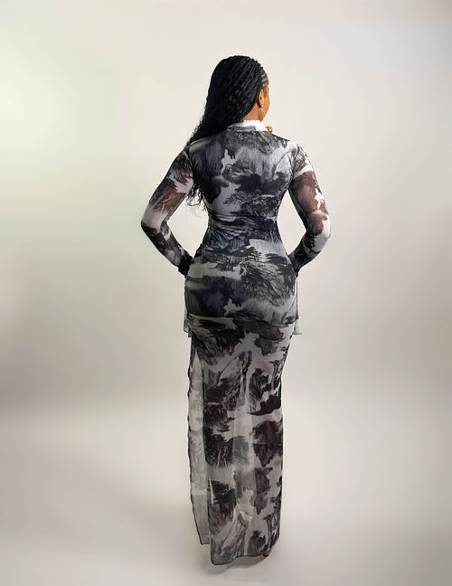 Seyda Dress (Ink Tide)