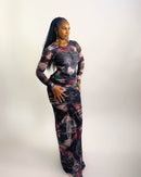 Calista Dress (Midnight Blush)