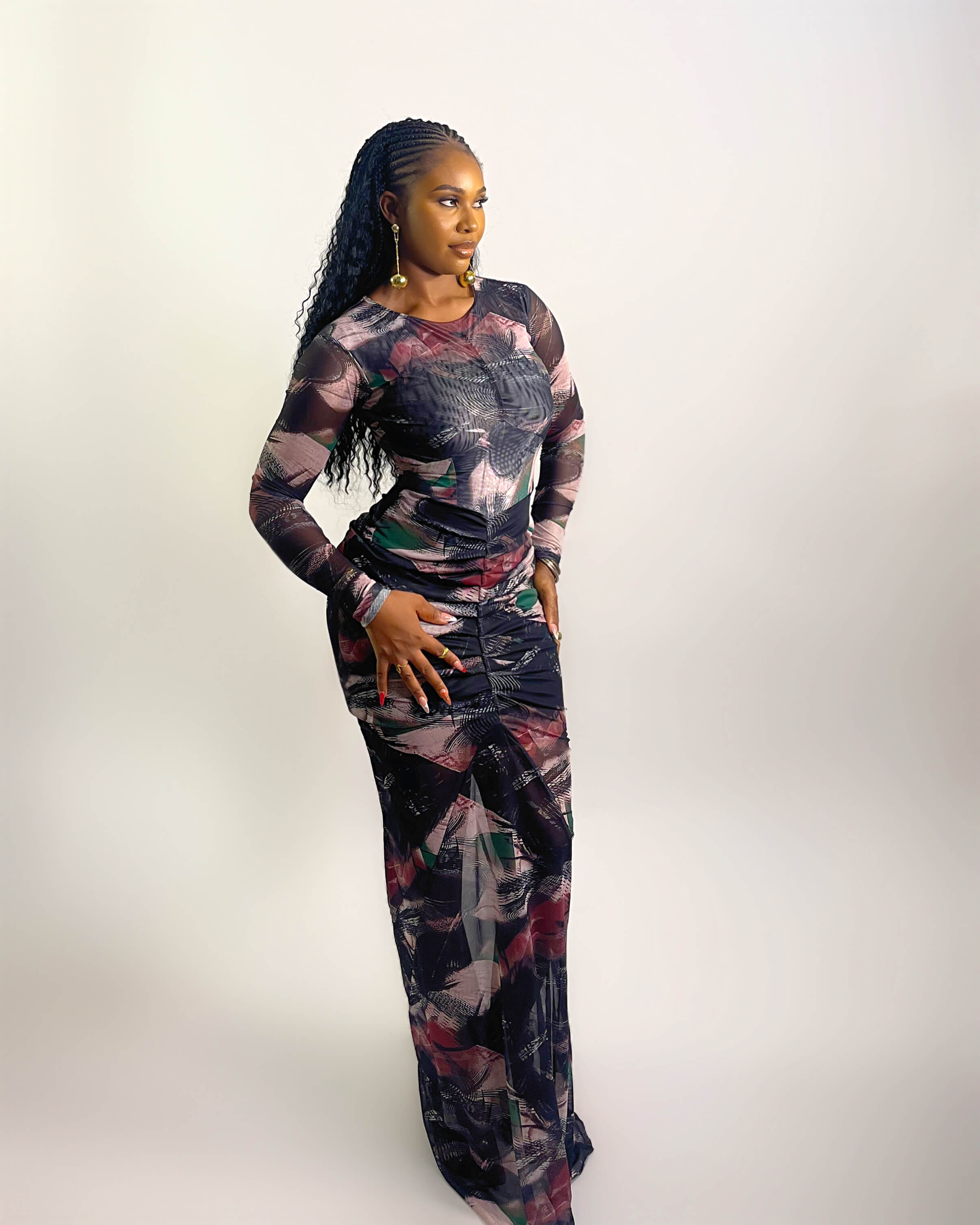 Calista Dress (Midnight Blush)