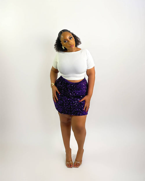 Zaria Sequin Mini Skirt