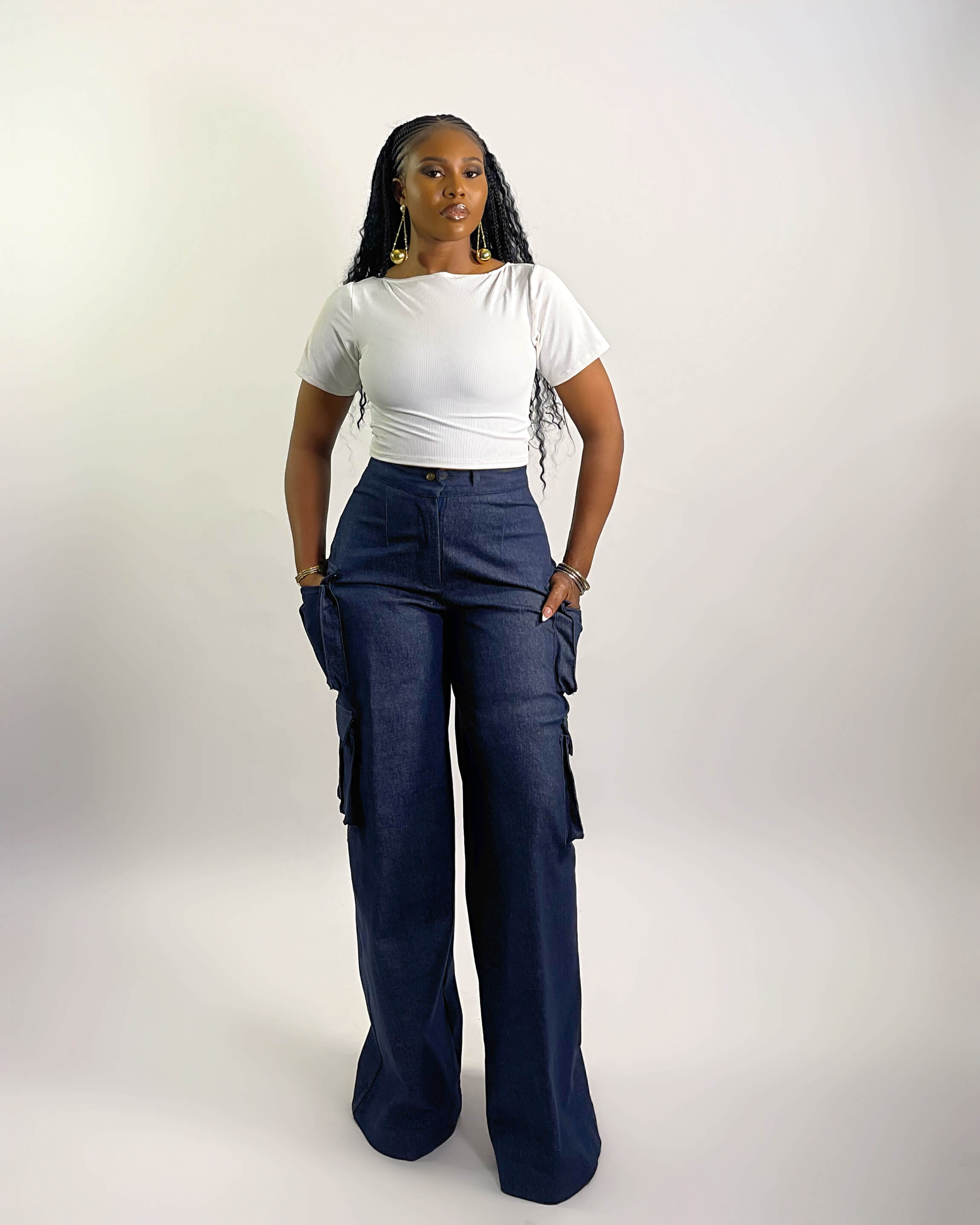Amani Denim Cargo Pants