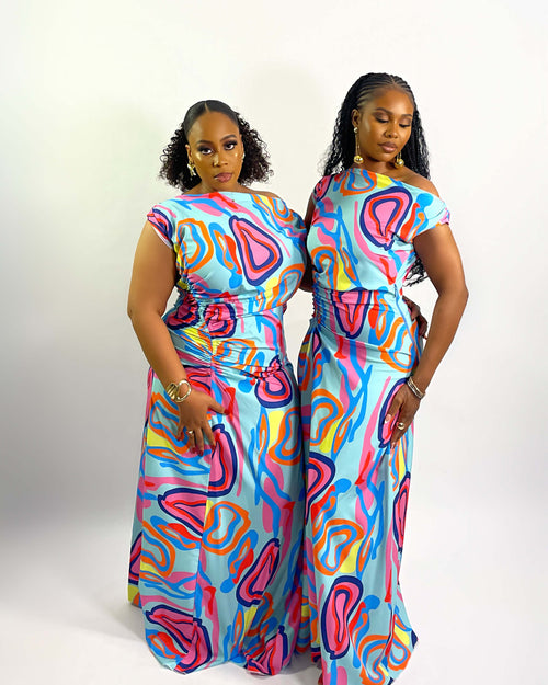 Saffiya Dress (Electric Bloom)