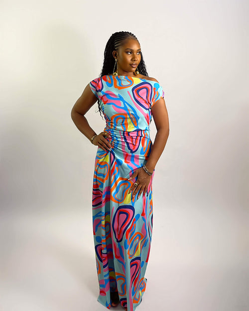 Saffiya Dress (Electric Bloom)