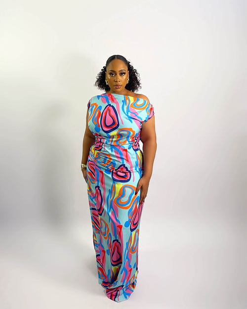 Saffiya Dress (Electric Bloom)