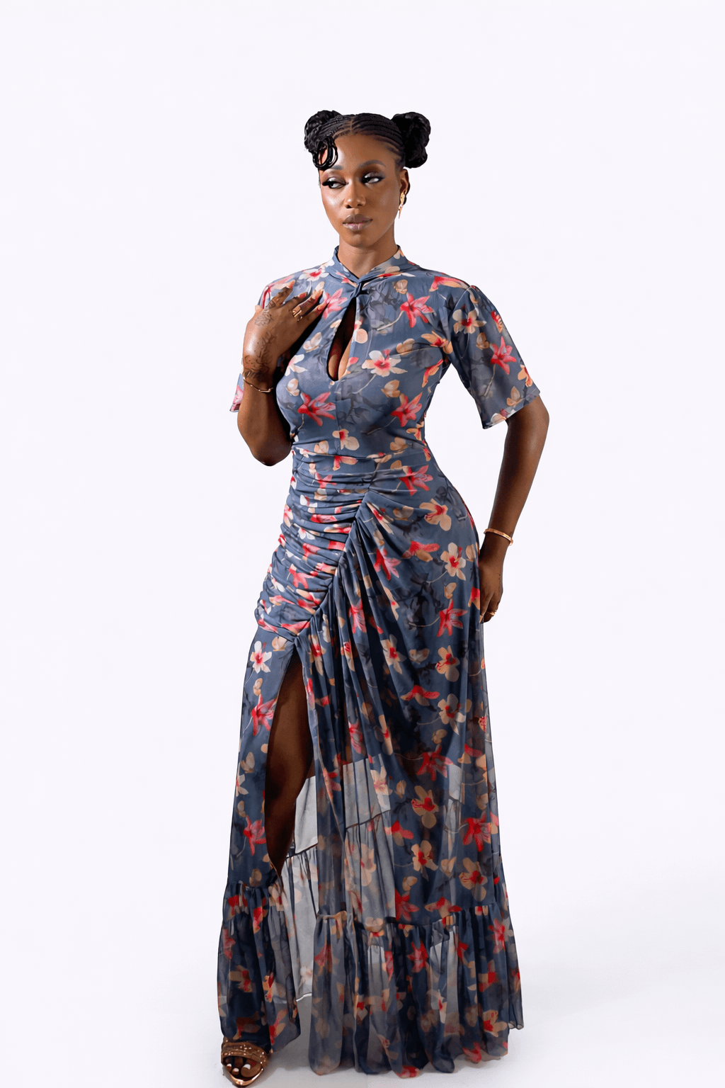 Twyla Dress (Floral Veil)