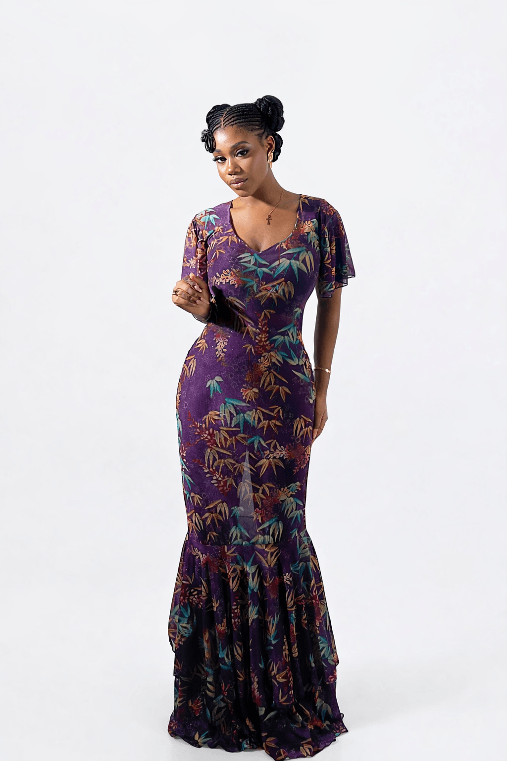 Tyanna Dress (Botanical Veil)