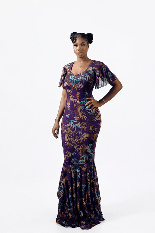 Tyanna Dress (Botanical Veil)