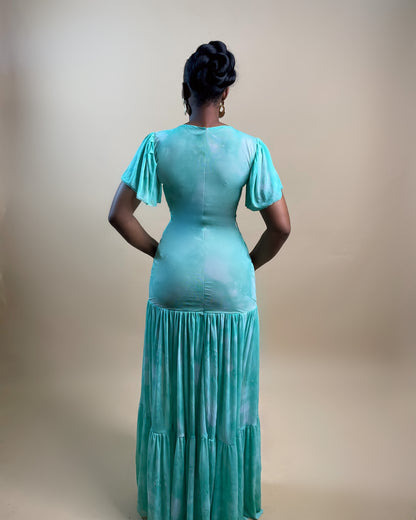 Hera Mesh Dress (Aqua)