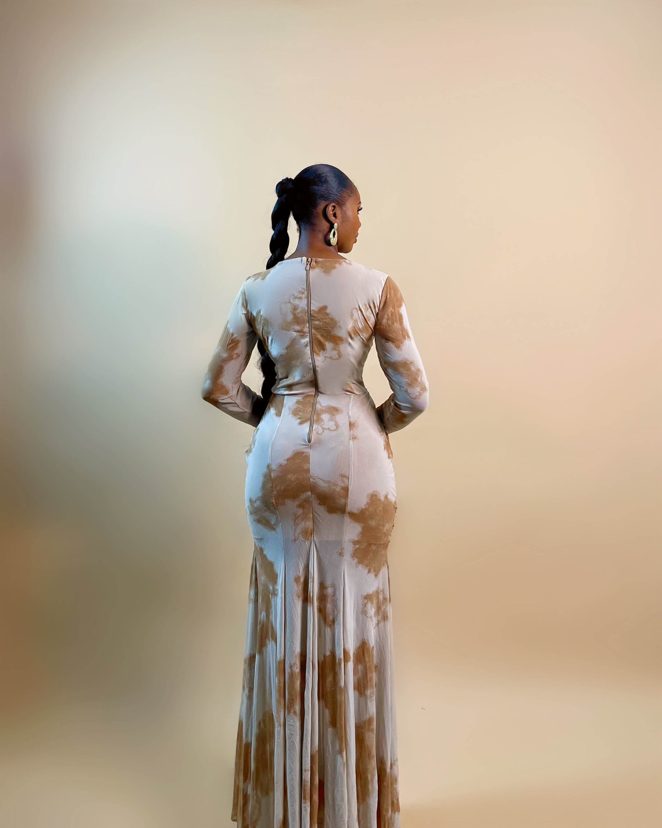 Zara Mesh Dress (Desert Cloud)