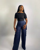 Amani Denim Cargo Pants